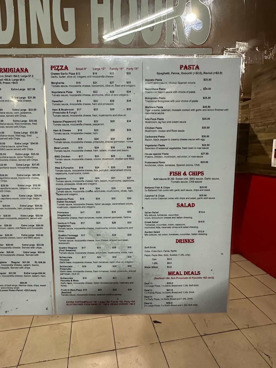 Menu, Pizza Love You