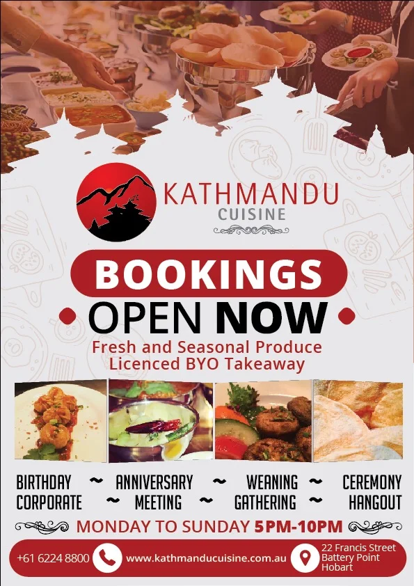 Menu, Kathmandu Cuisine