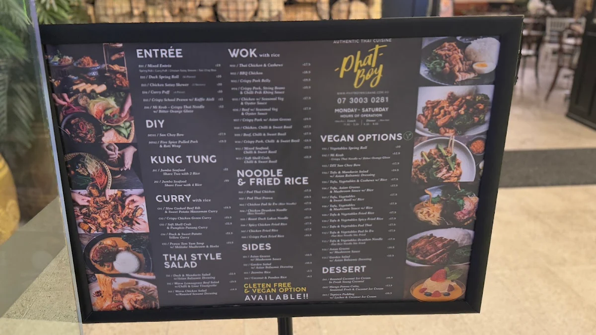 Menu, Phat Boy