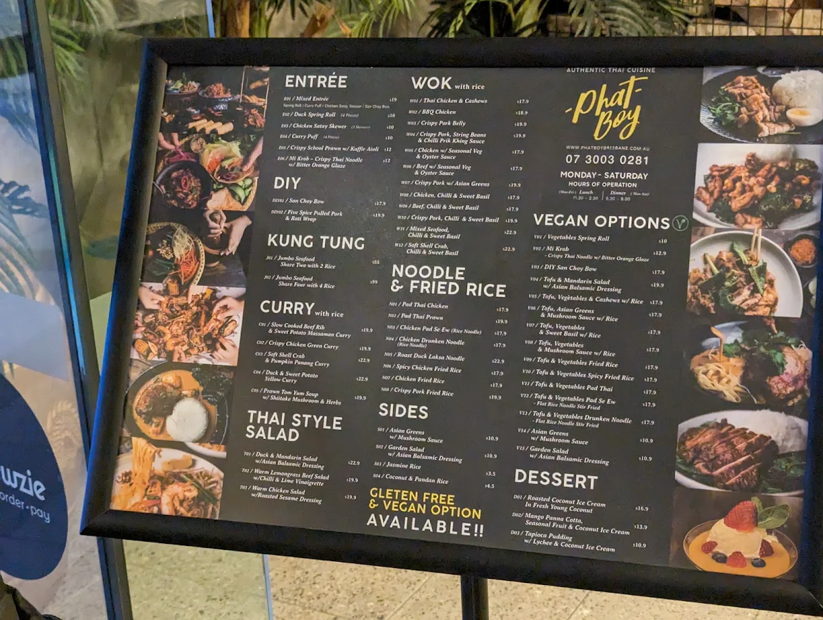 Menu, Phat Boy