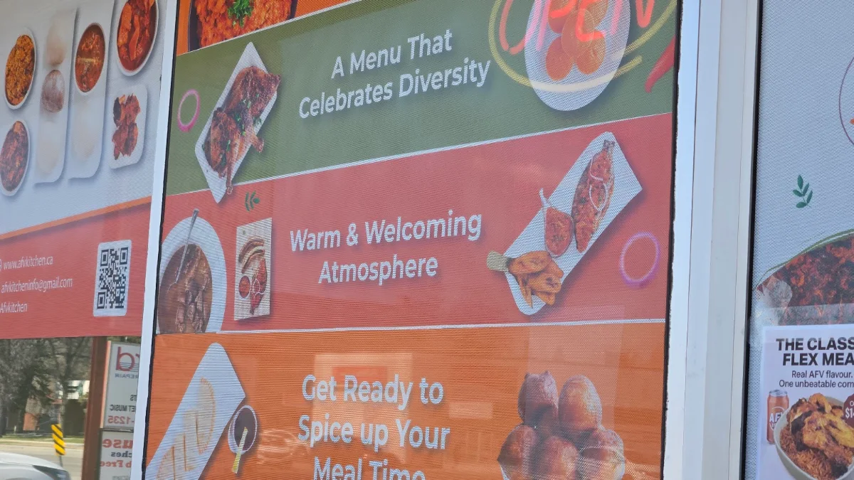 Menu, AFV Kitchen