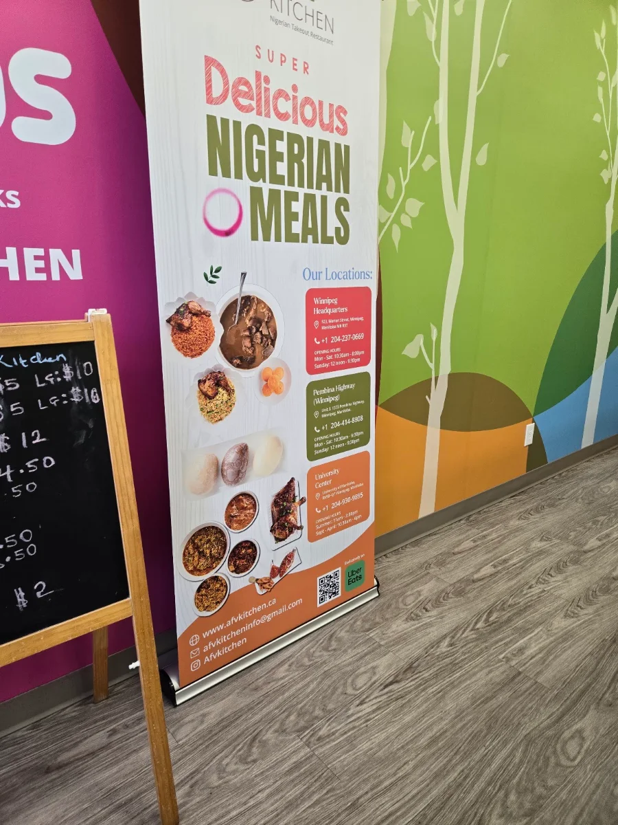 Menu, AFV Kitchen