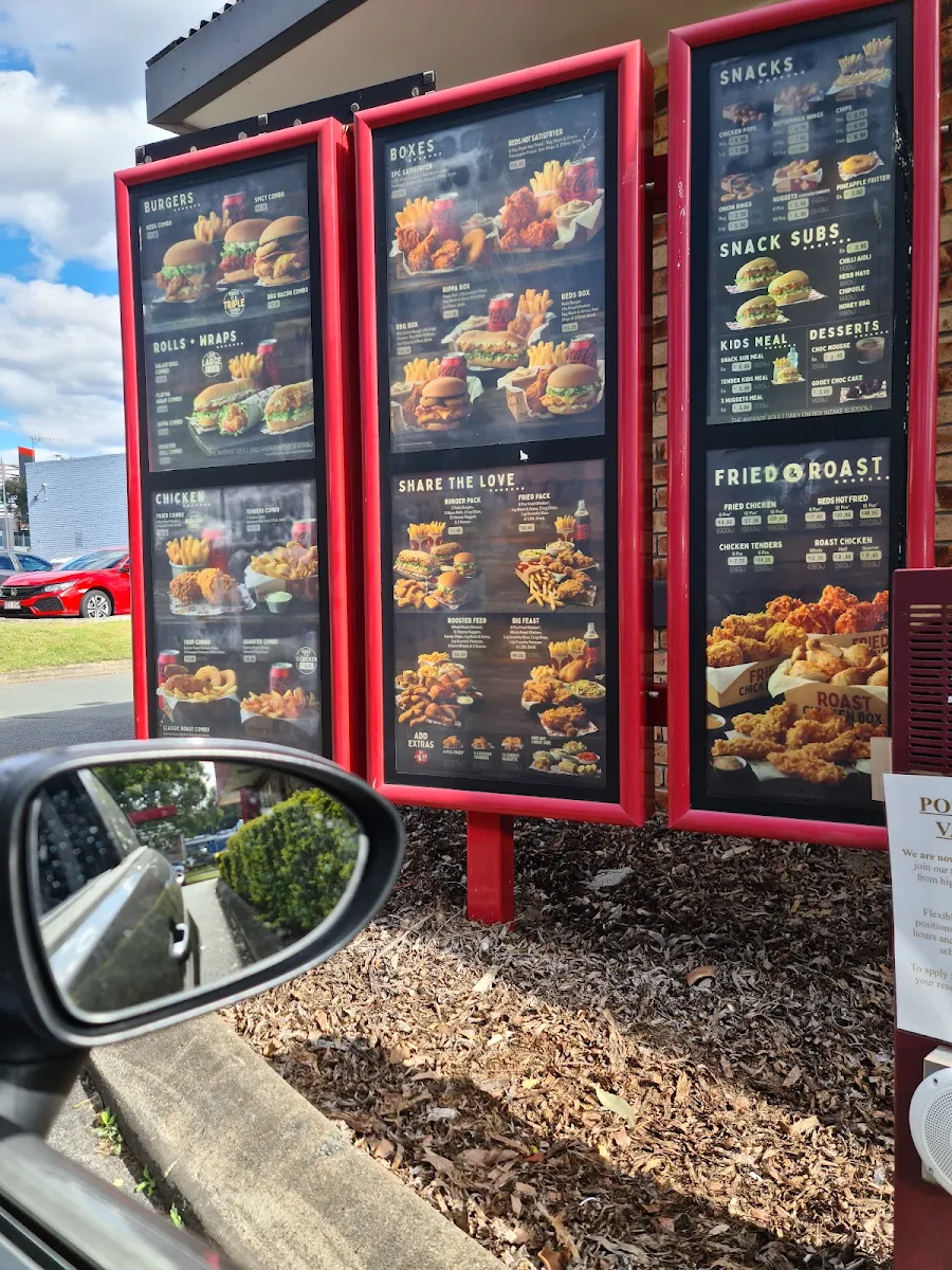 Menu, Red Rooster Helensvale