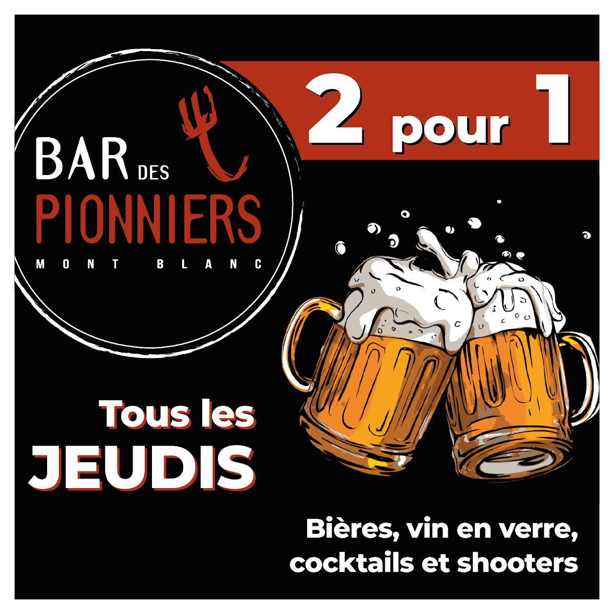 Menu, Resto-Bar des Pionniers