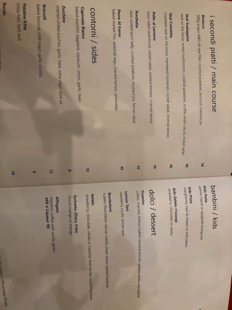 Menu, The Yankees Restaurant and Bar - Hope Island