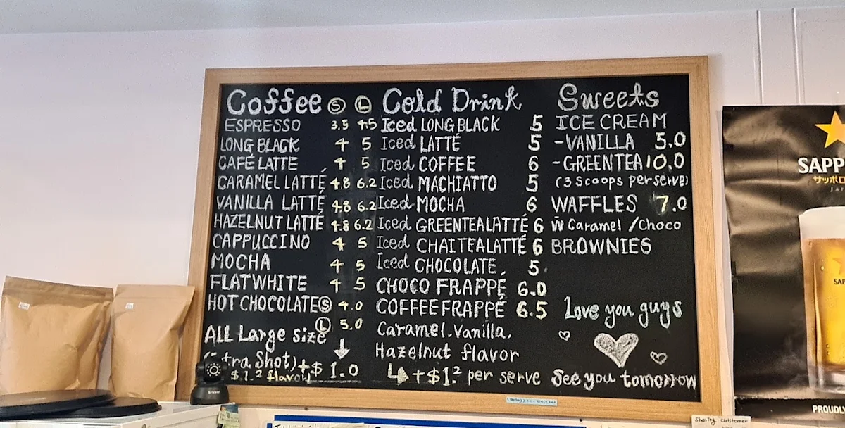 Menu, Sushi Boy & Coffee Girl