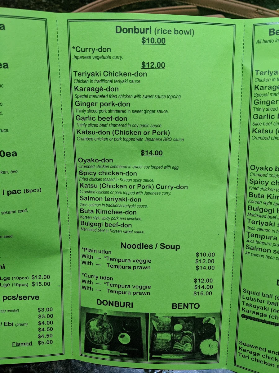 Menu, Sushi Boy & Coffee Girl