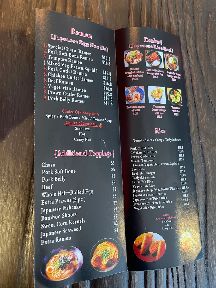Menu, Hokkai Ramen