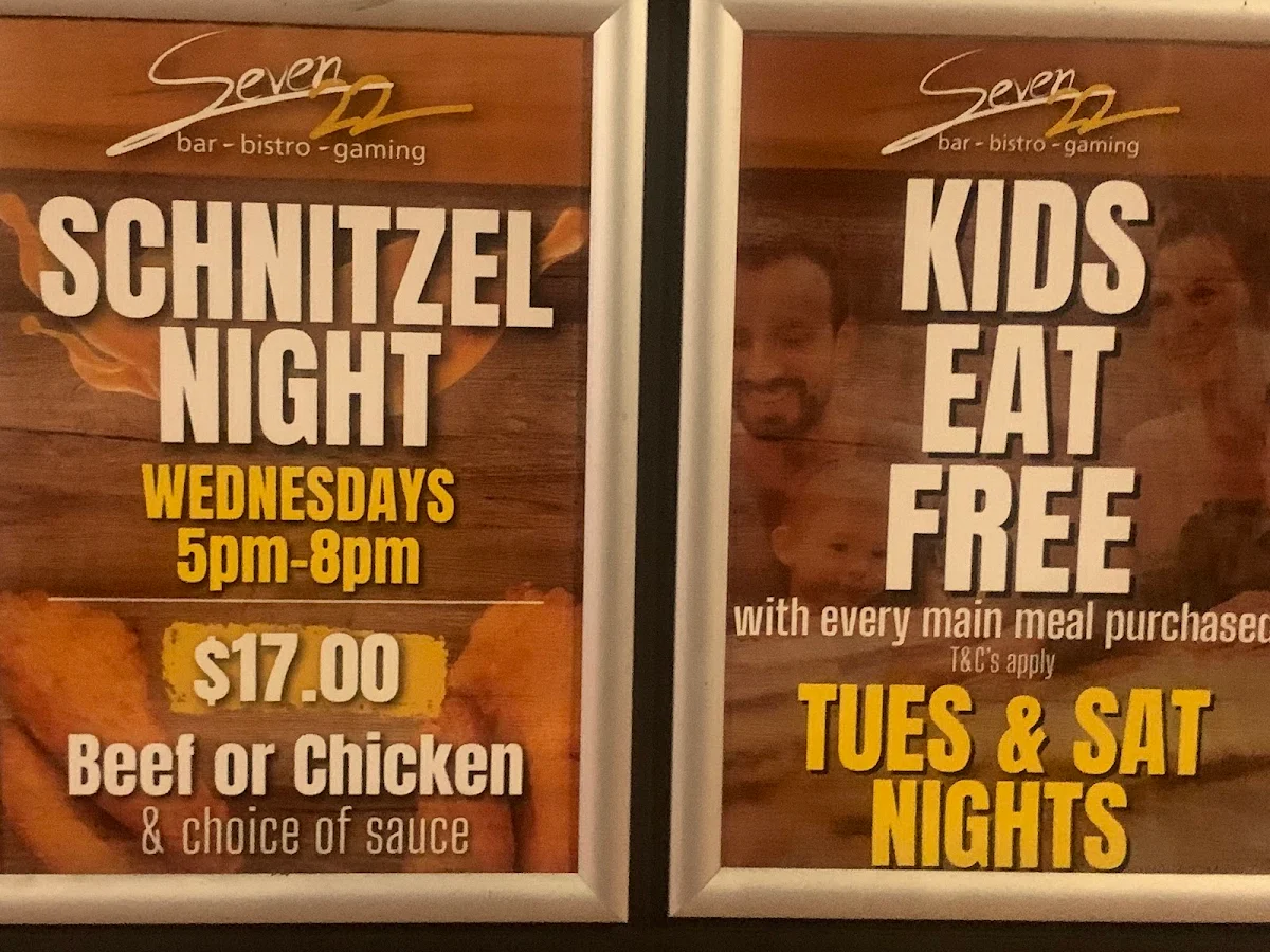 Menu, Seven 22