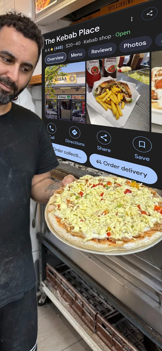 Menu, The Kebab Place