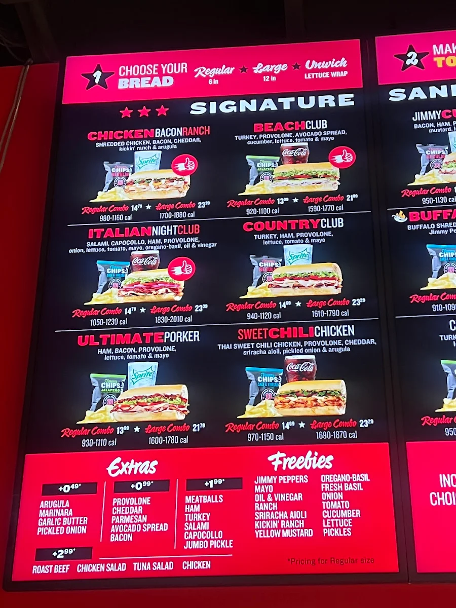 Menu, Jimmy John's