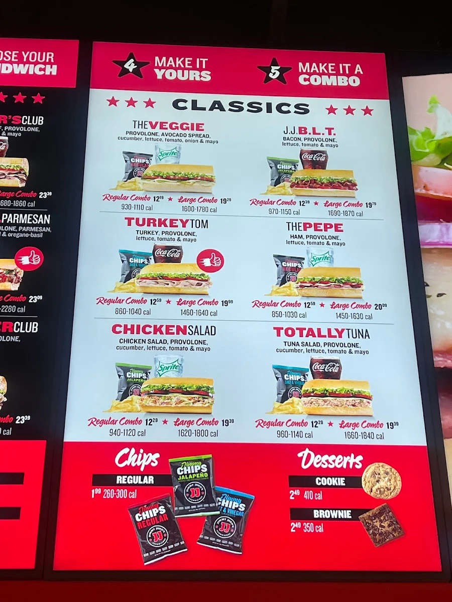 Menu, Jimmy John's