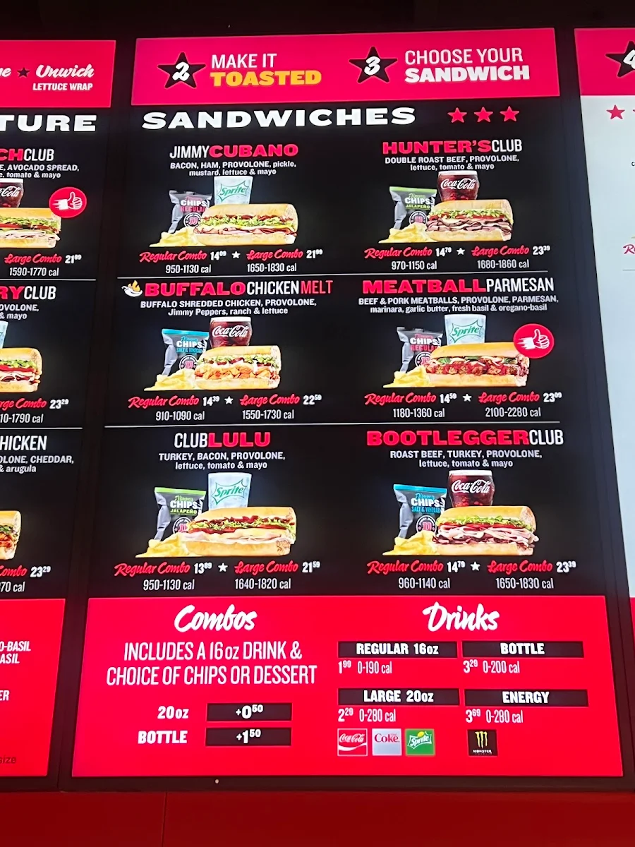Menu, Jimmy John's