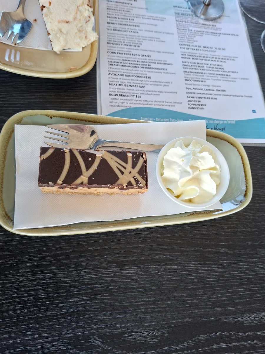 Menu, The Boathouse Cafe