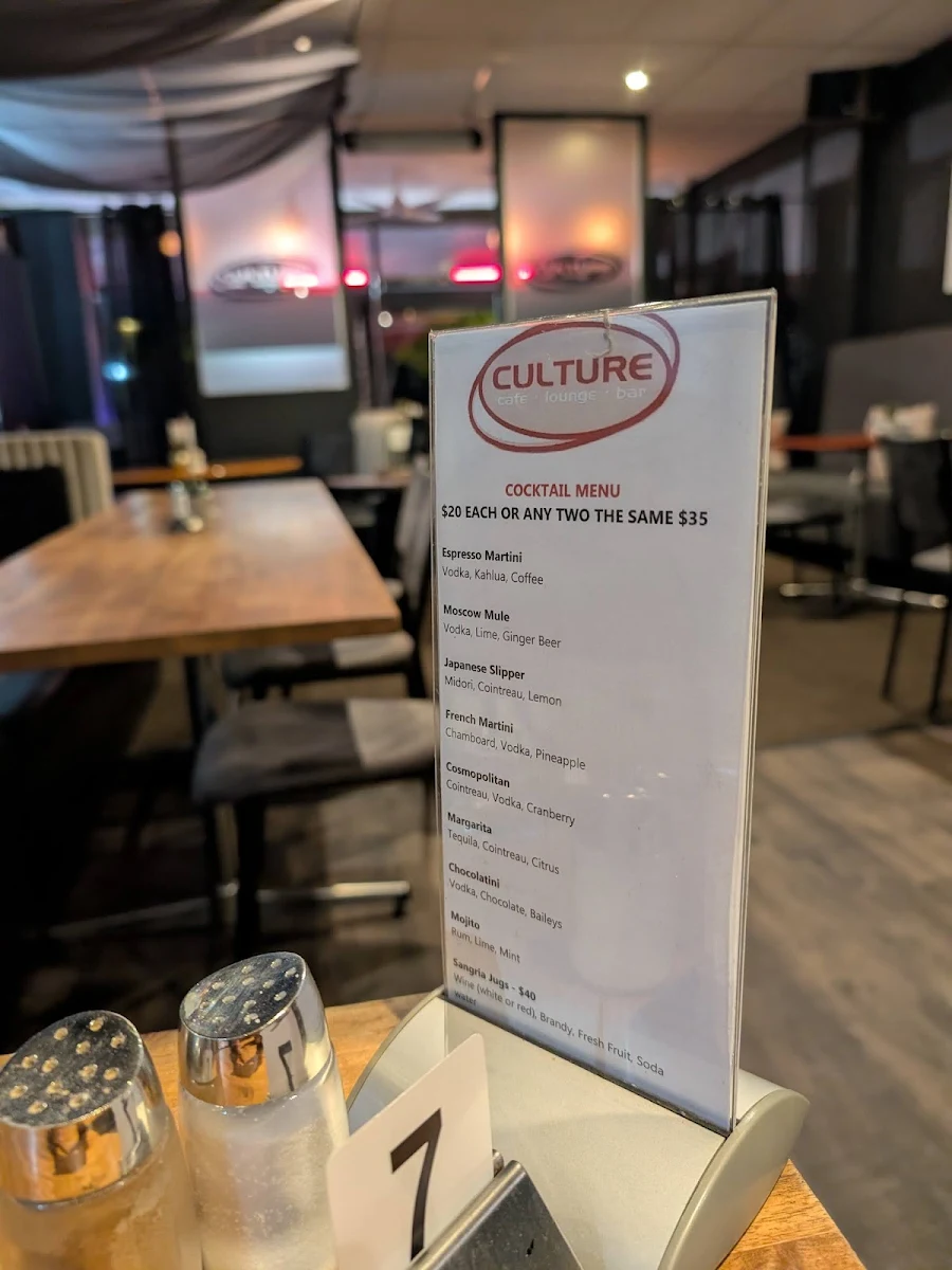Menu, Culture Colac