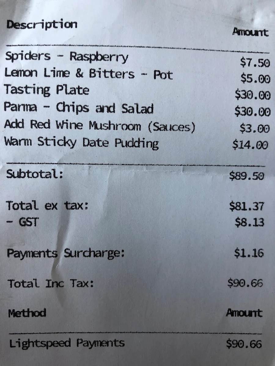 Menu, Culture Colac