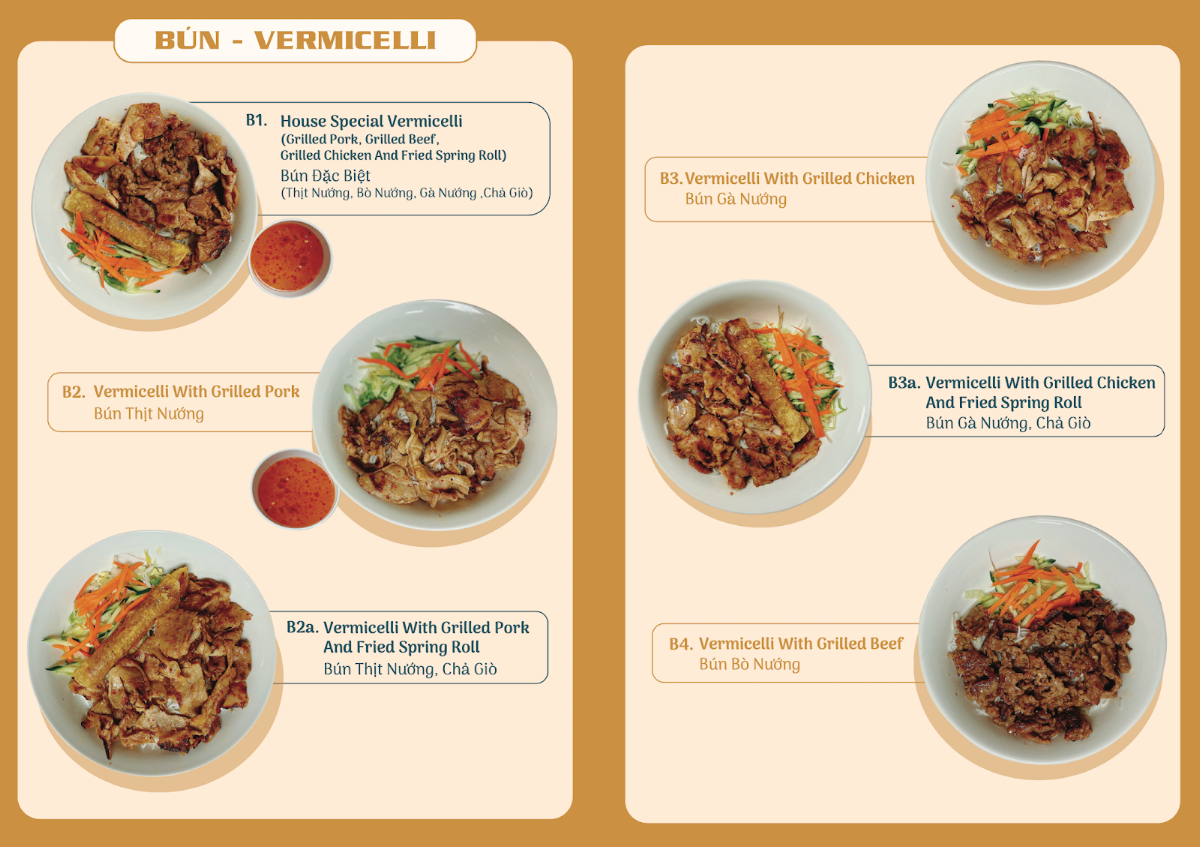Menu, North Star Pho