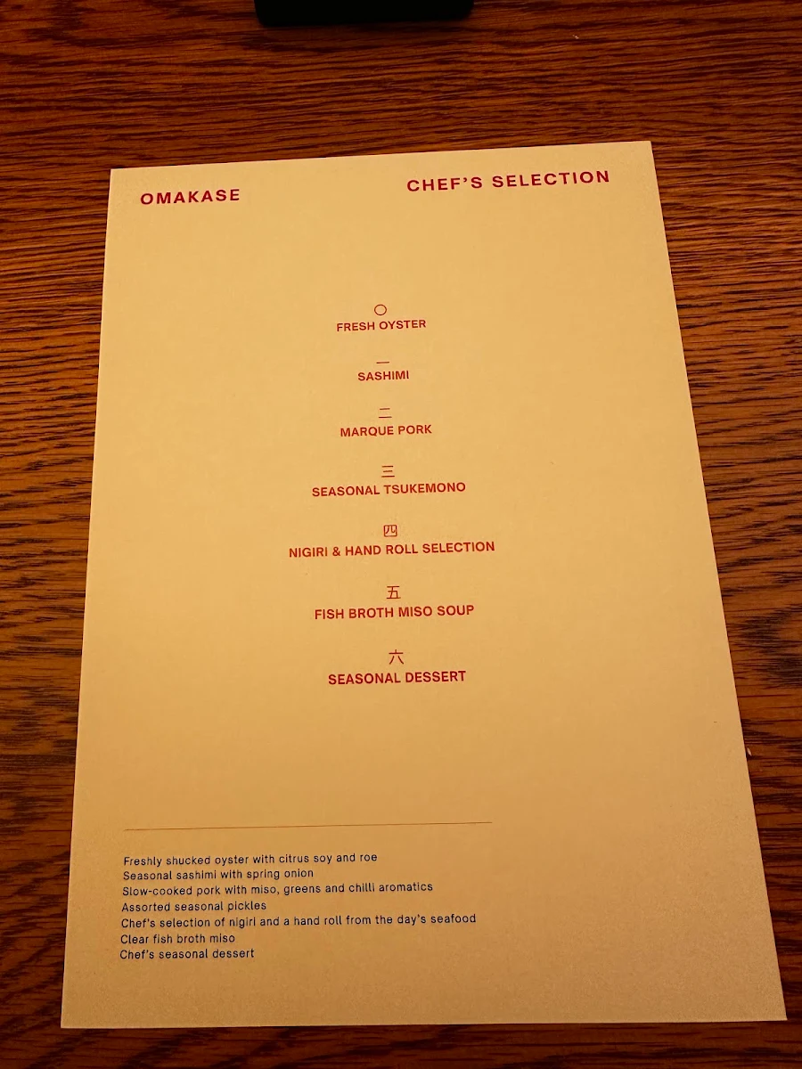 Menu, Disuko