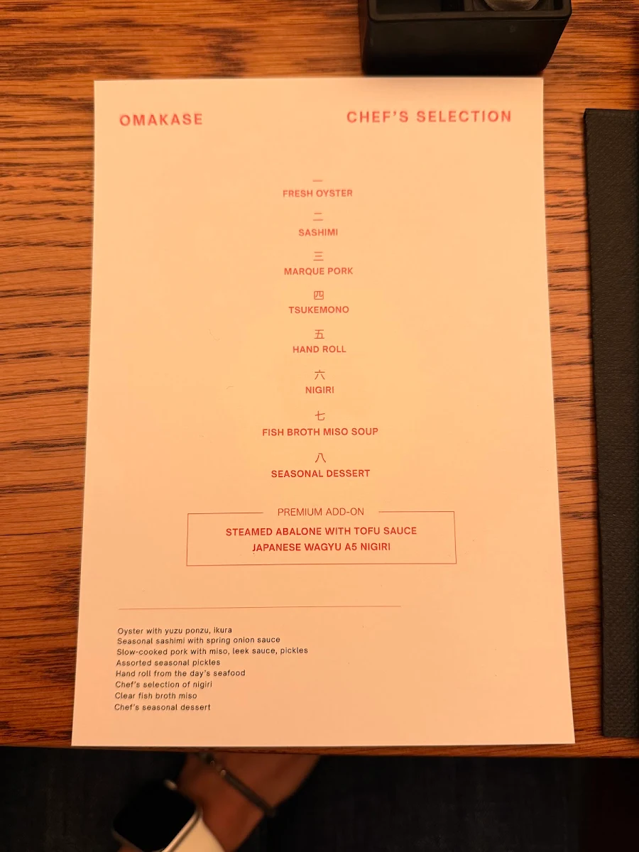 Menu, Disuko