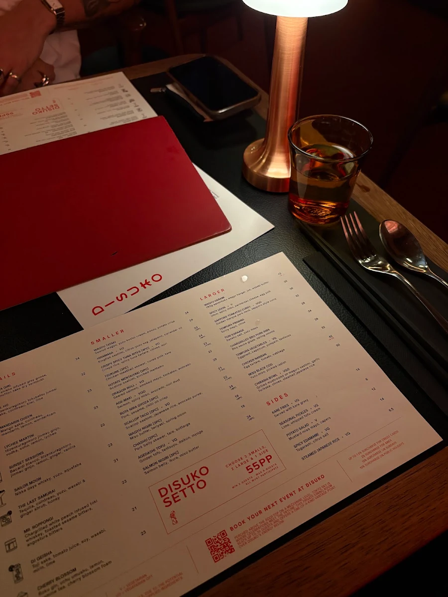 Menu, Disuko