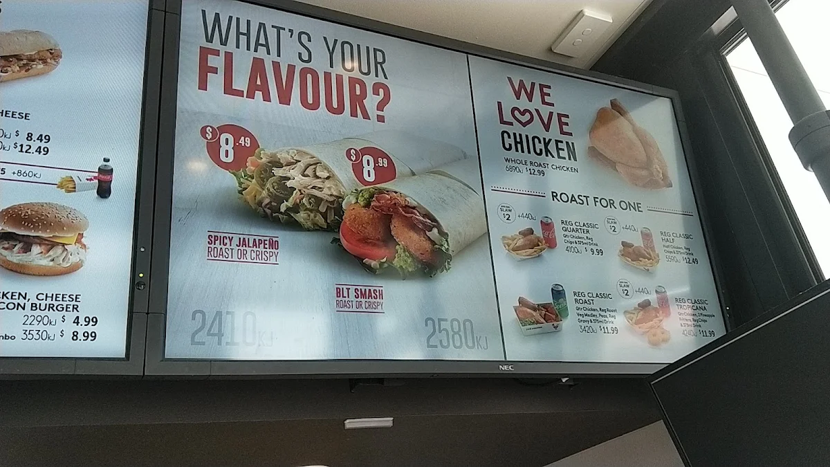 Menu, Red Rooster Ashgrove West Reggie