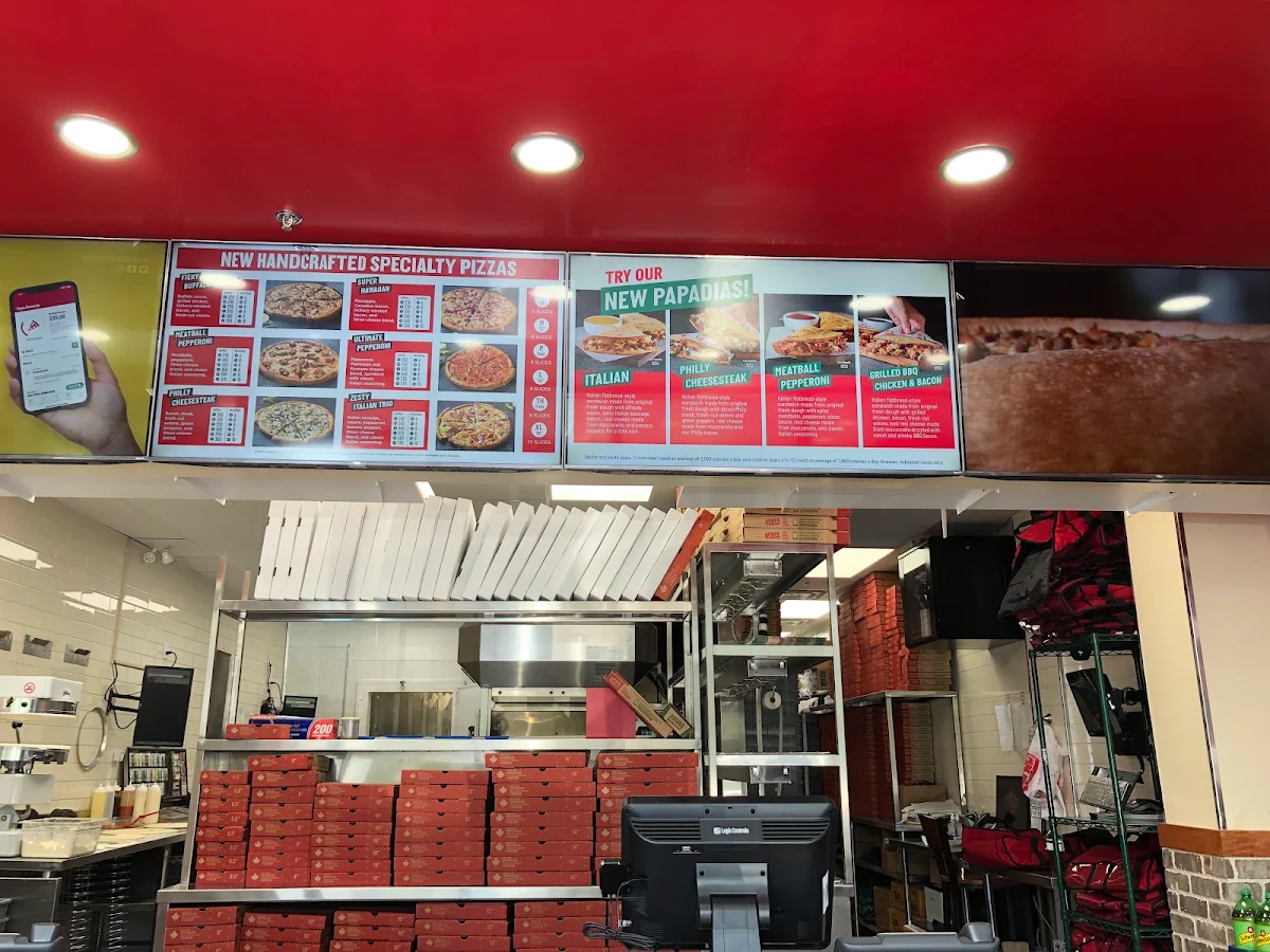 Menu, Papa Johns Pizza
