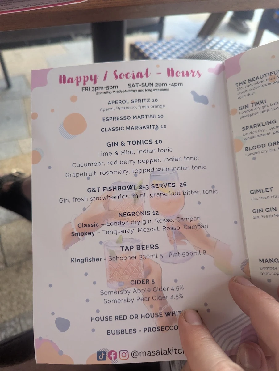 Menu, Masala Kitchen Lane Cove