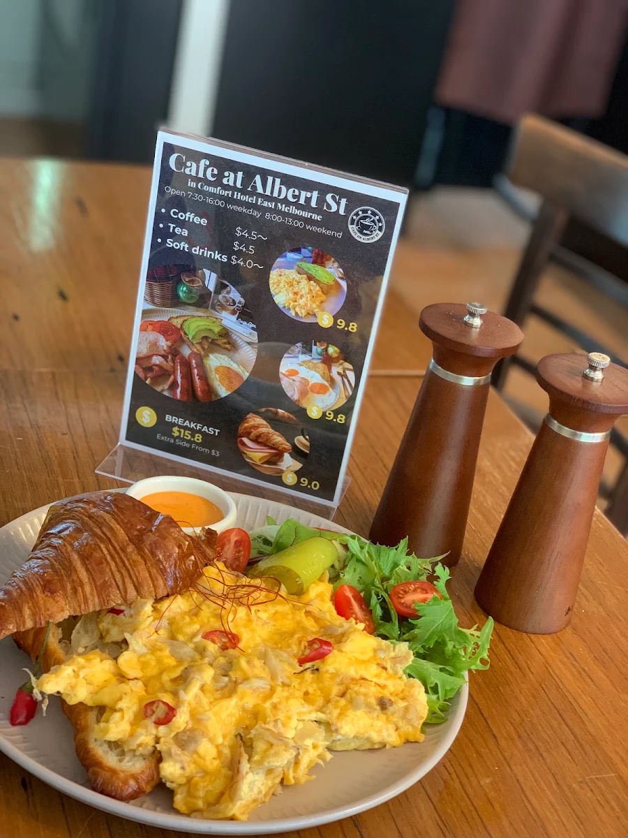 Menu, Cafe at Albert St