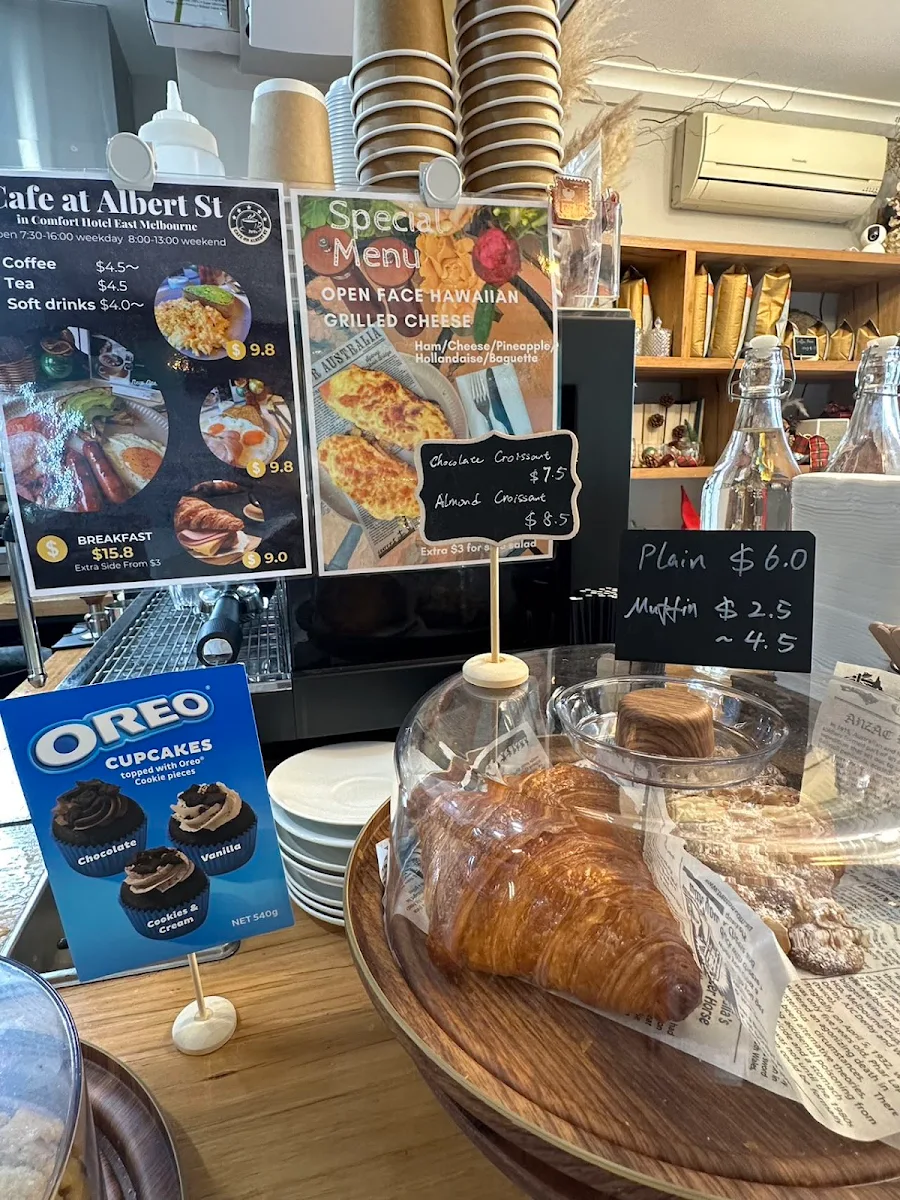 Menu, Cafe at Albert St
