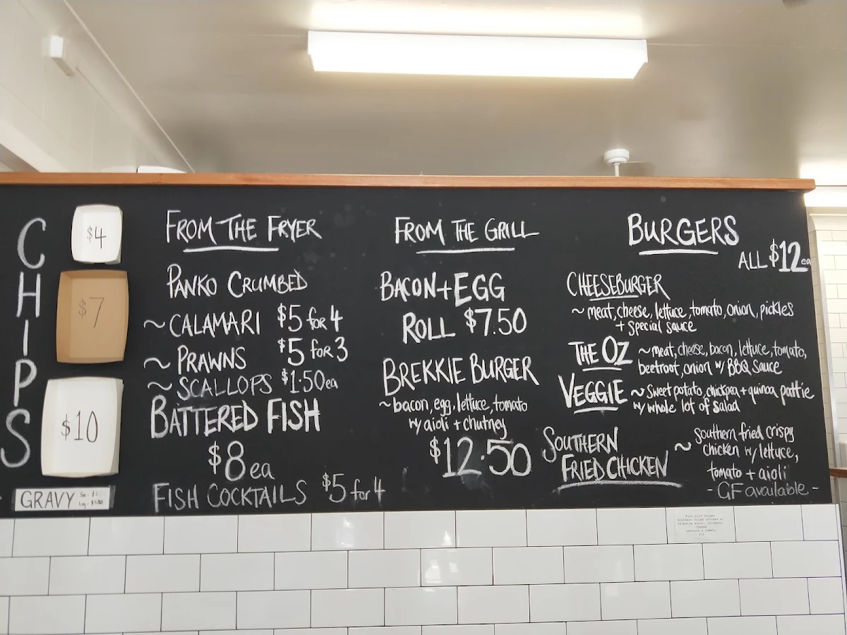 Menu, Drift Cafe