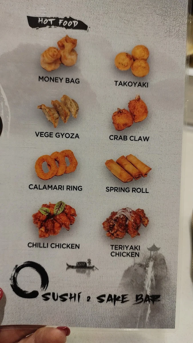 Menu, O Sushi & Sake Bar
