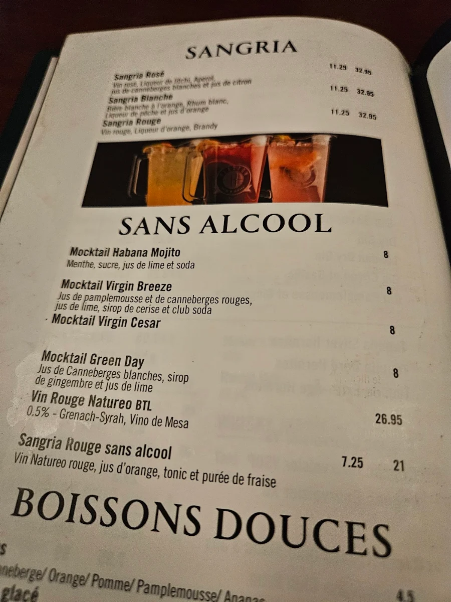 Menu, Blaxton Lebourgneuf