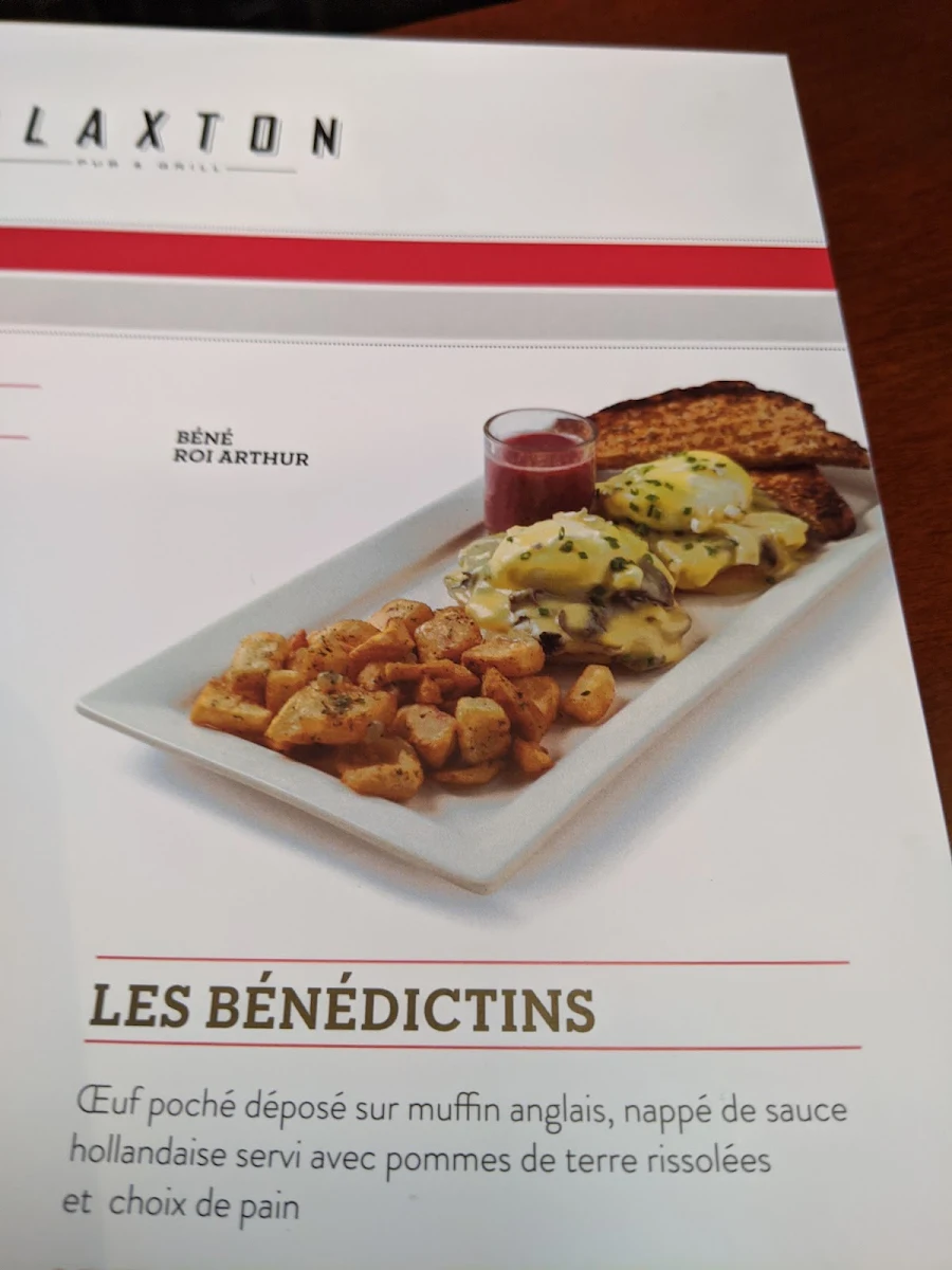 Menu, Blaxton Lebourgneuf