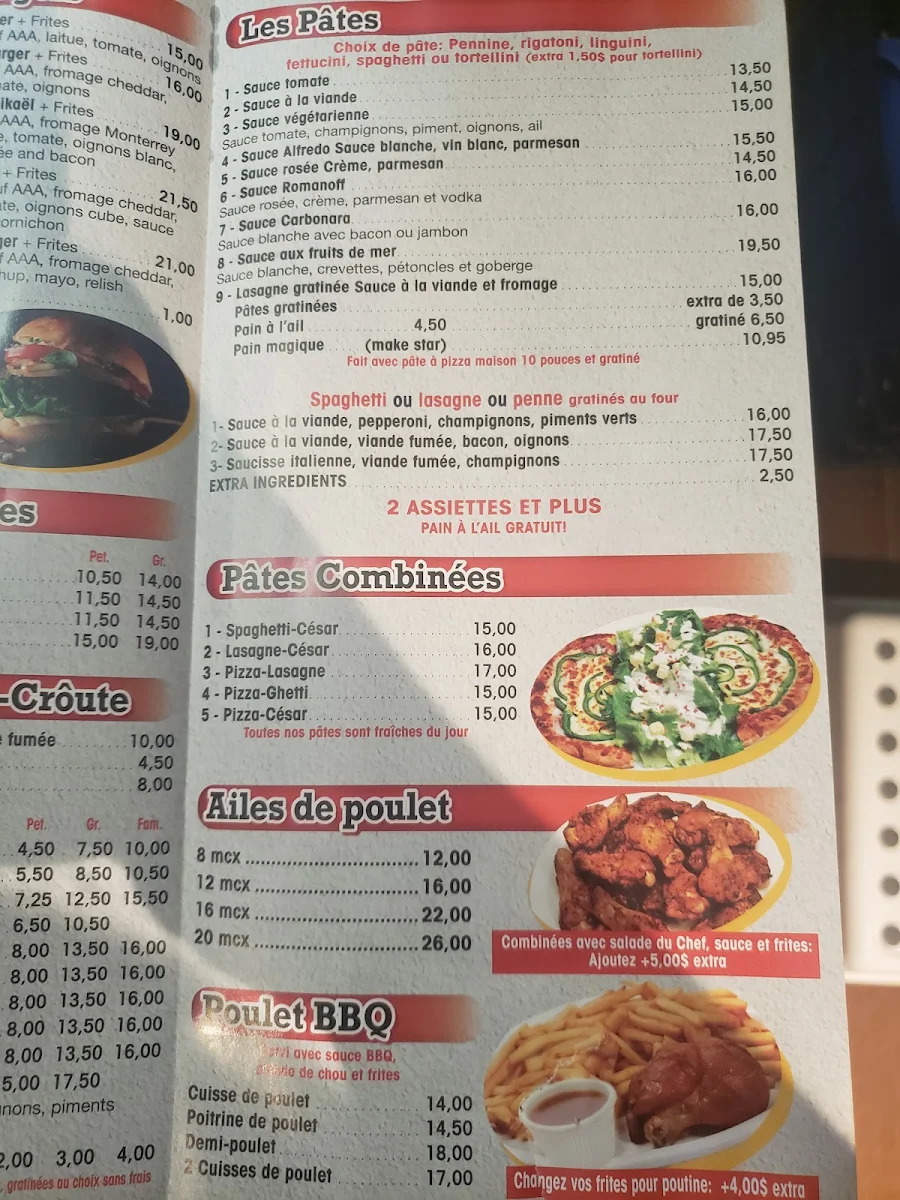 Menu, Restaurant Mikael