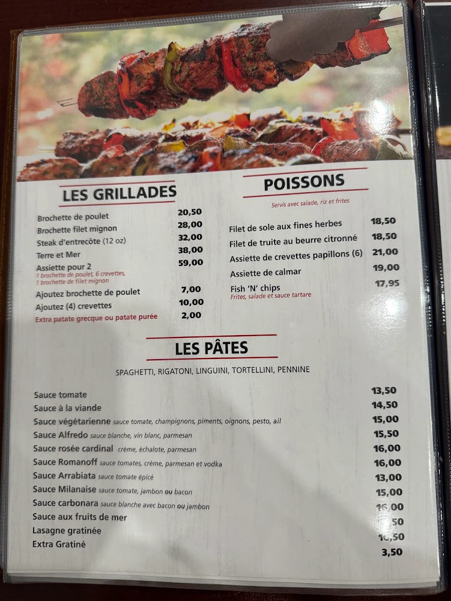 Menu, Restaurant Mikael