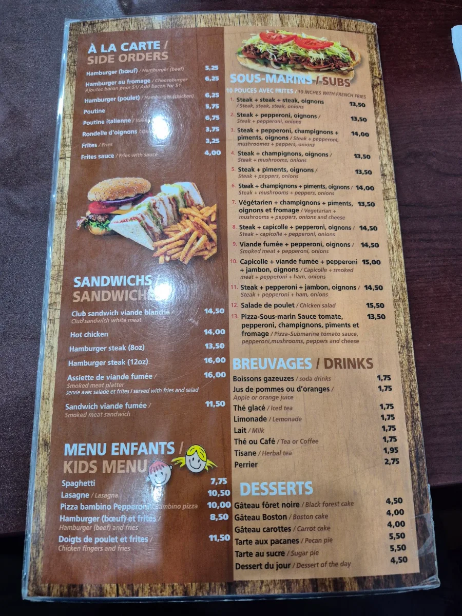 Menu, Restaurant Mikael