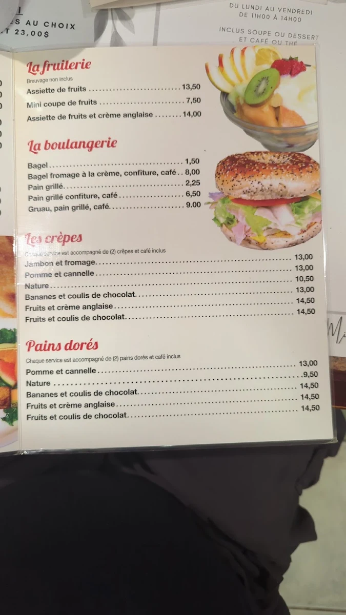 Menu, Restaurant Mikael