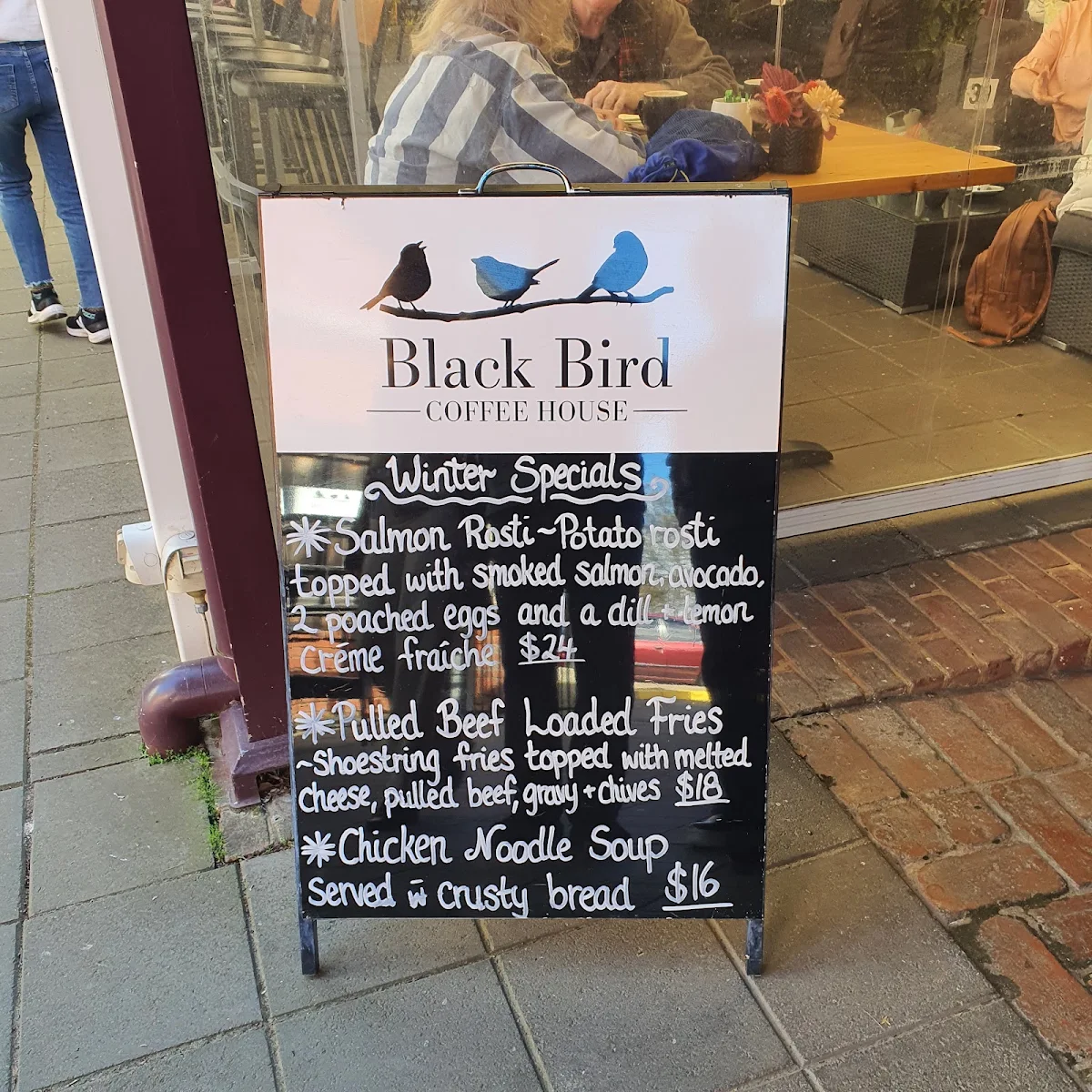 Menu, Black Bird Coffee House