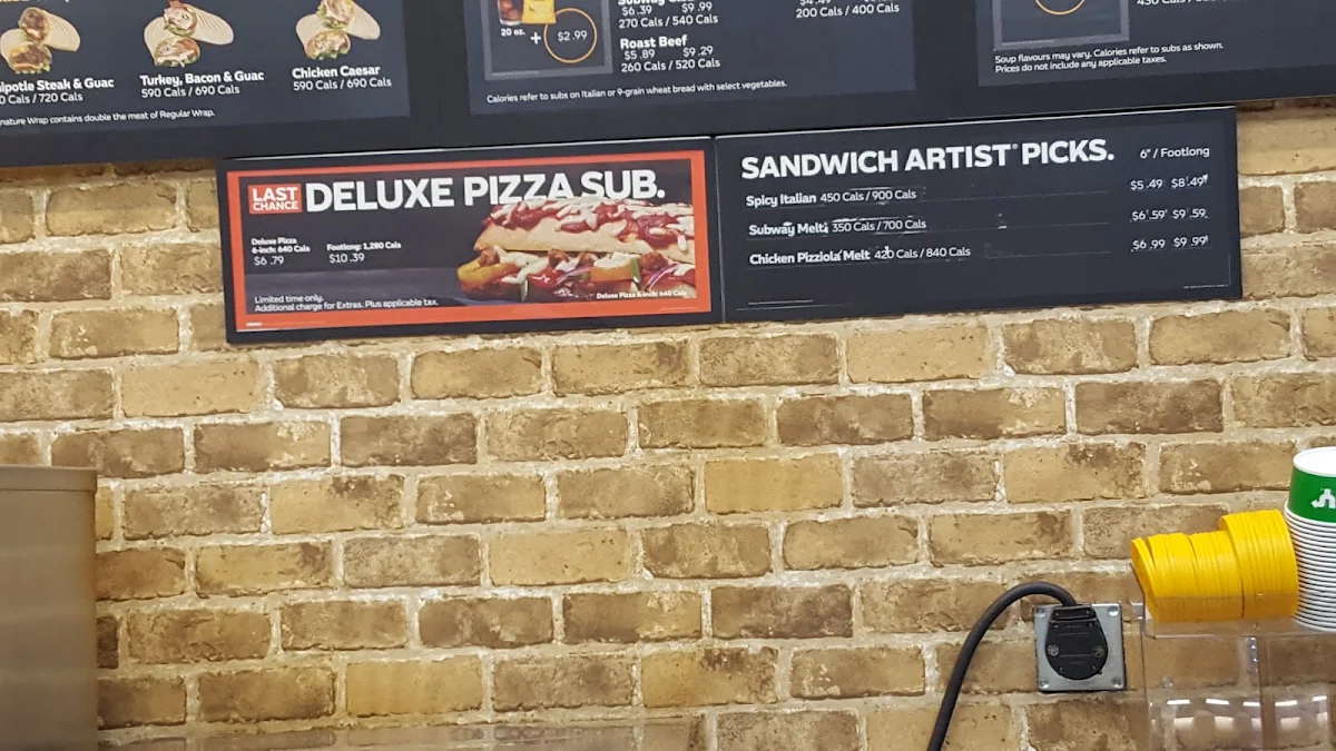 Menu, Subway