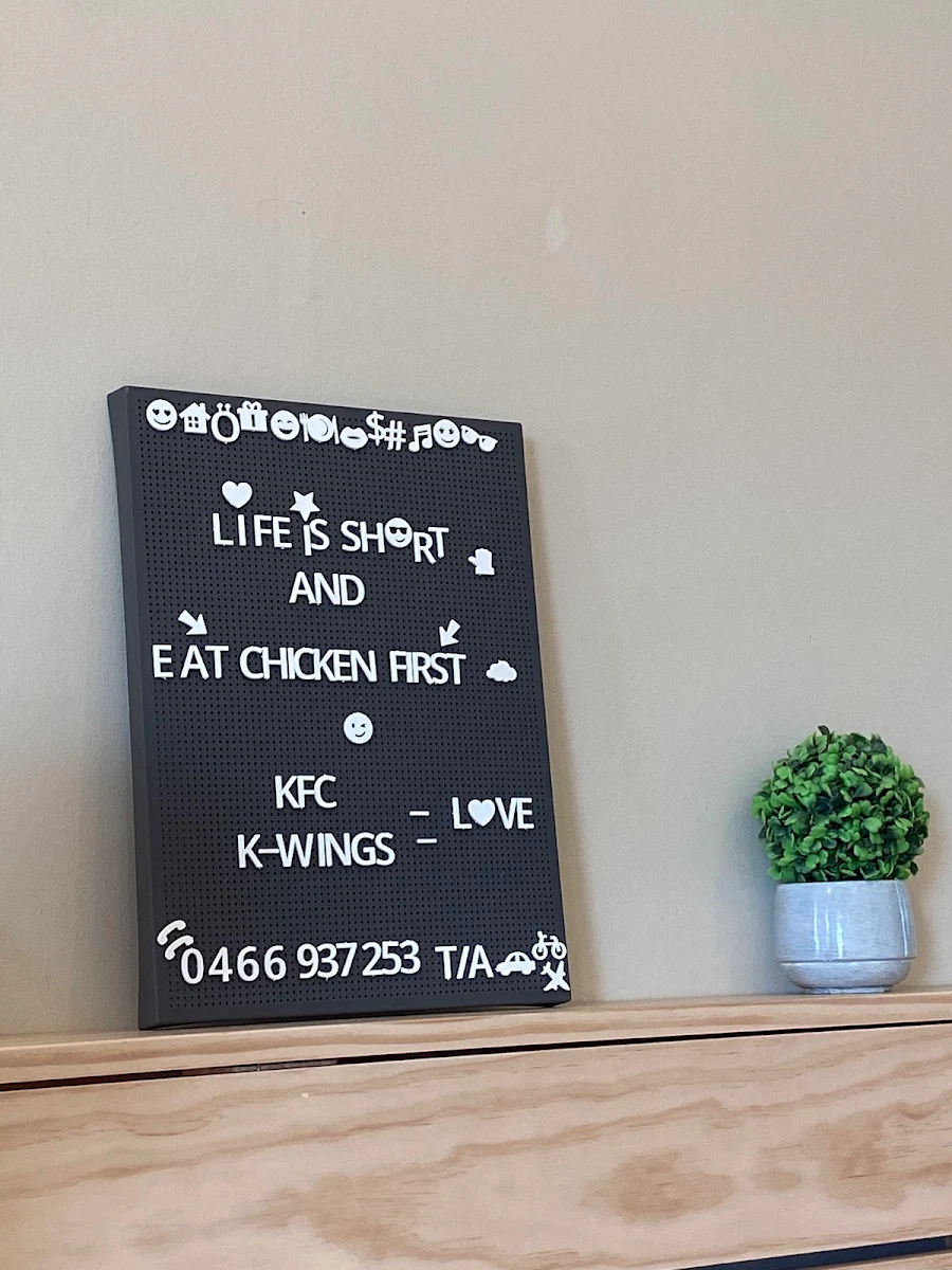 Menu, K-wings