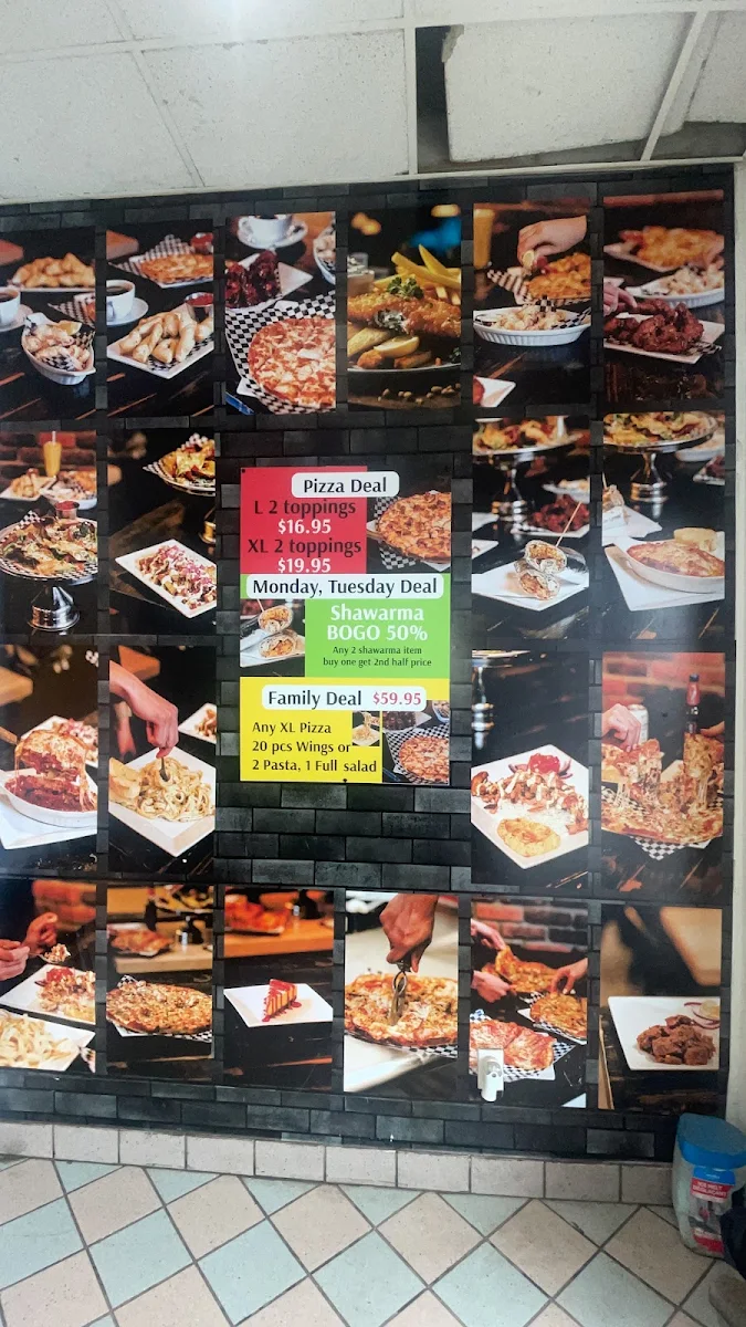 Menu, Aladins Pizzeria & Shawarma Café
