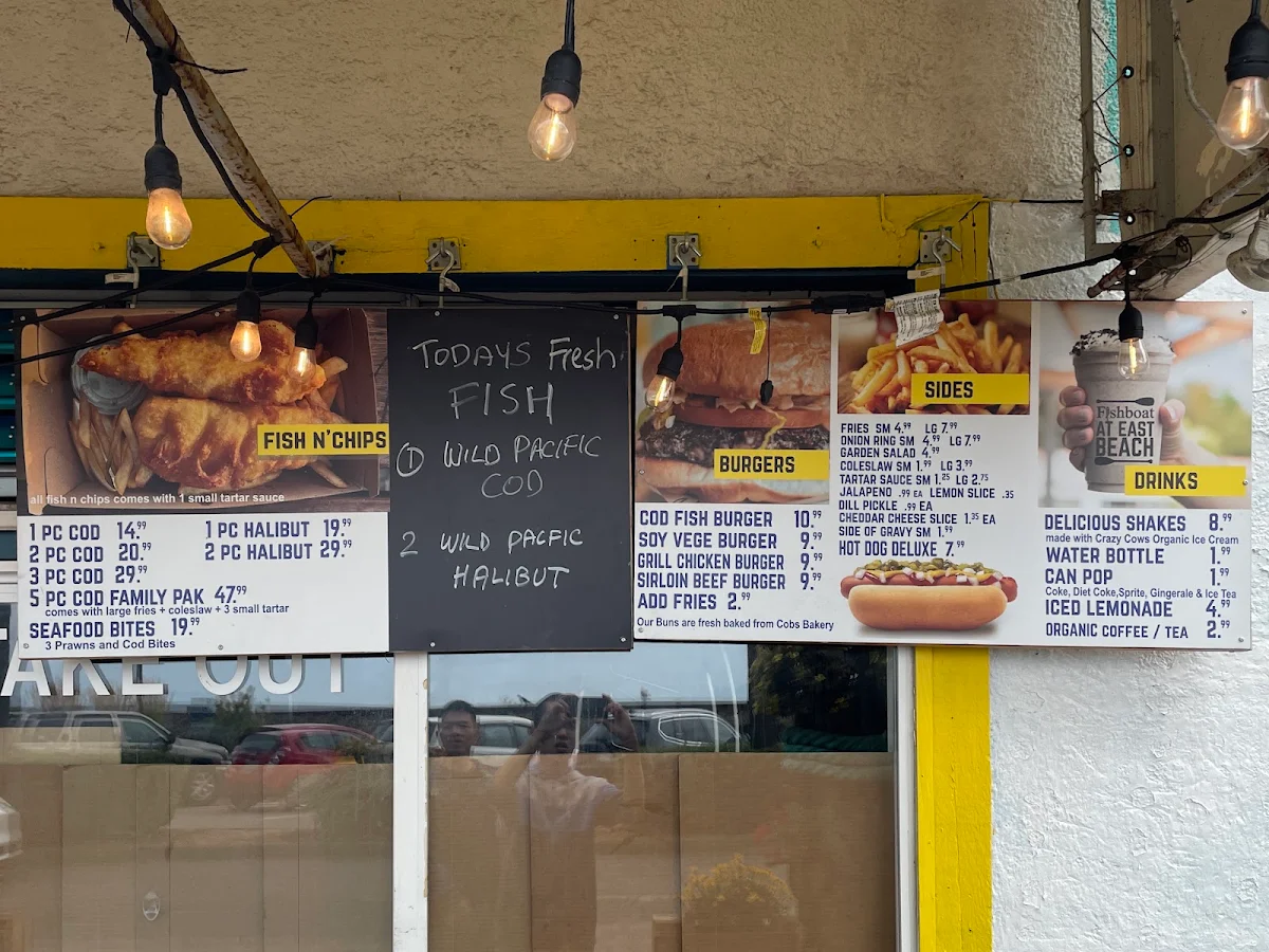 Menu, Fishboat Restaurant