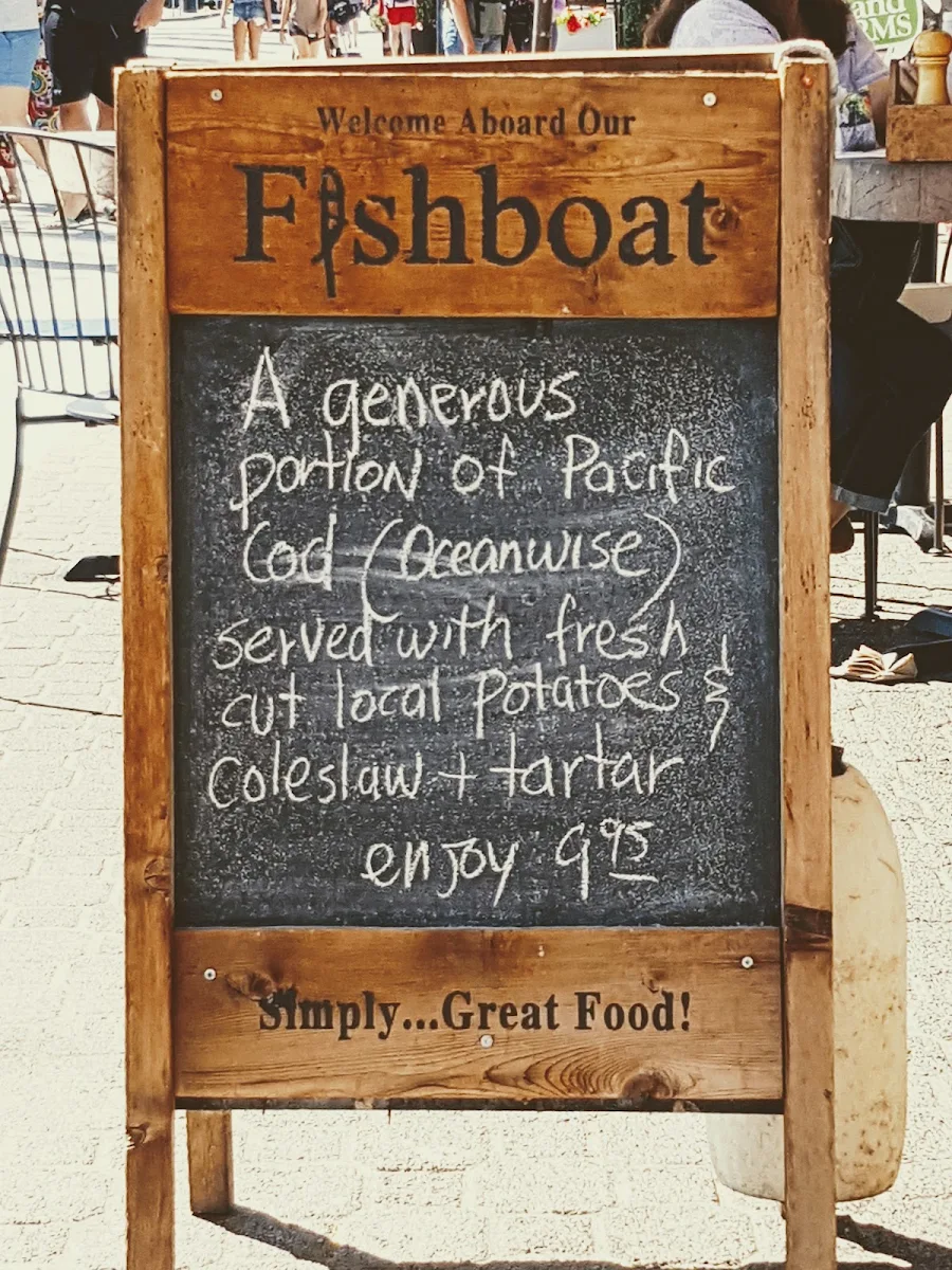Menu, Fishboat Restaurant