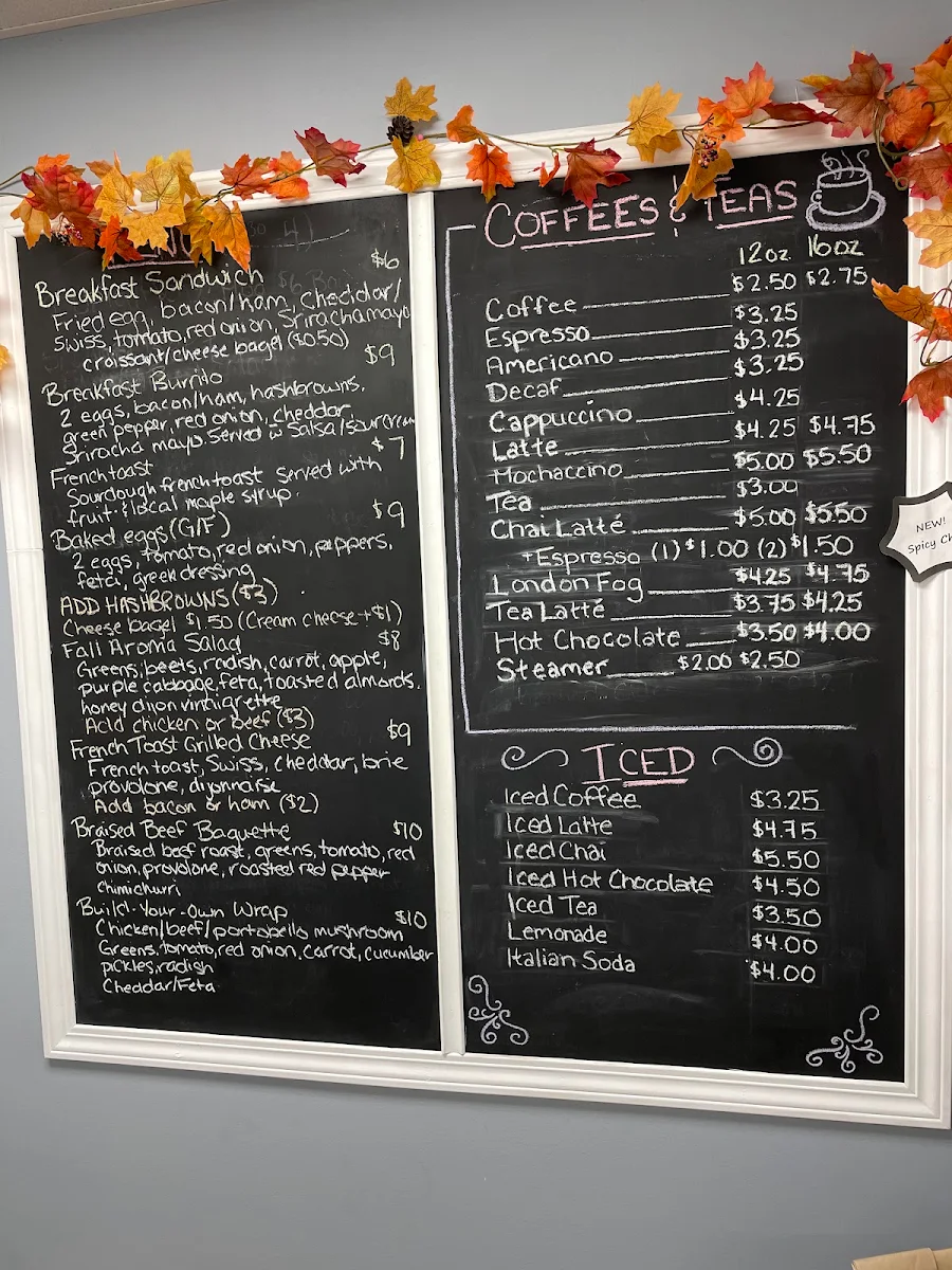 Menu, Aroma Mocha Cafe