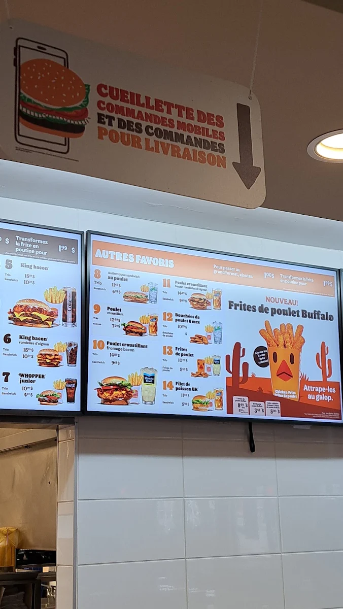 Menu, Burger King