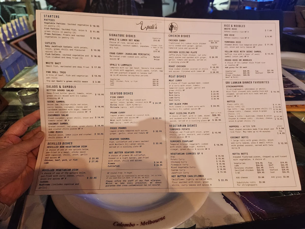 Menu, Spicy Wicket