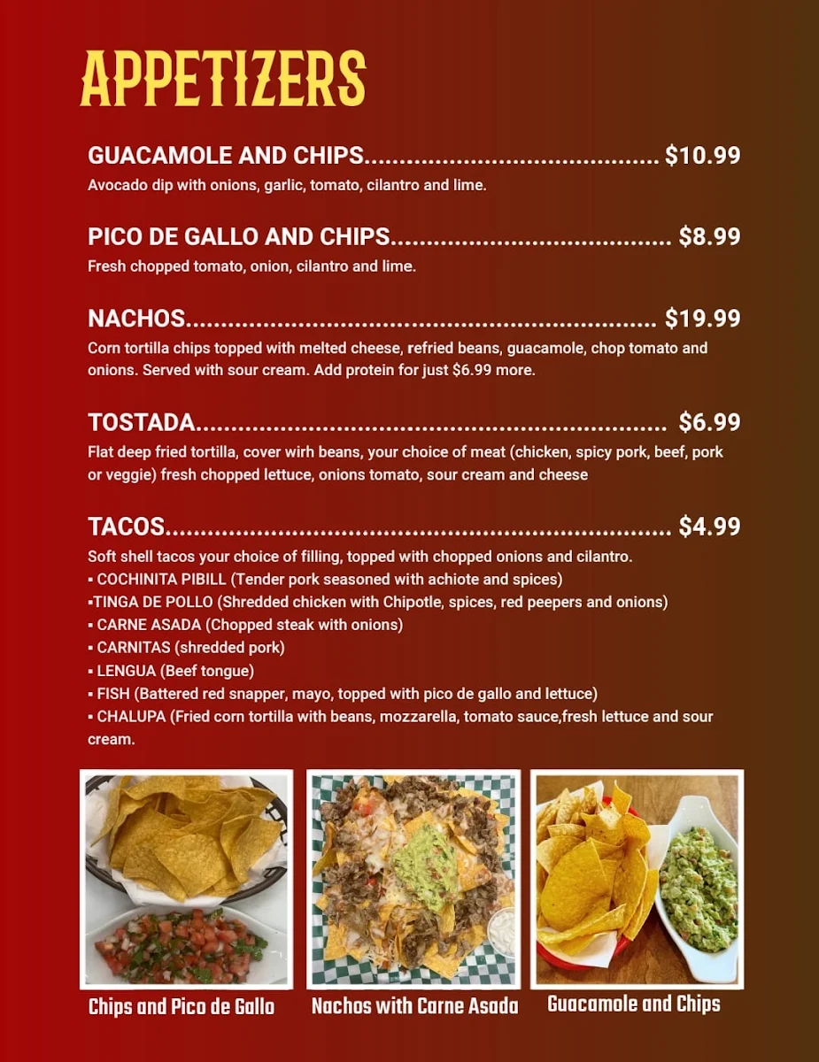 Menu, TacoRiendo Mexican Cantina Penticton