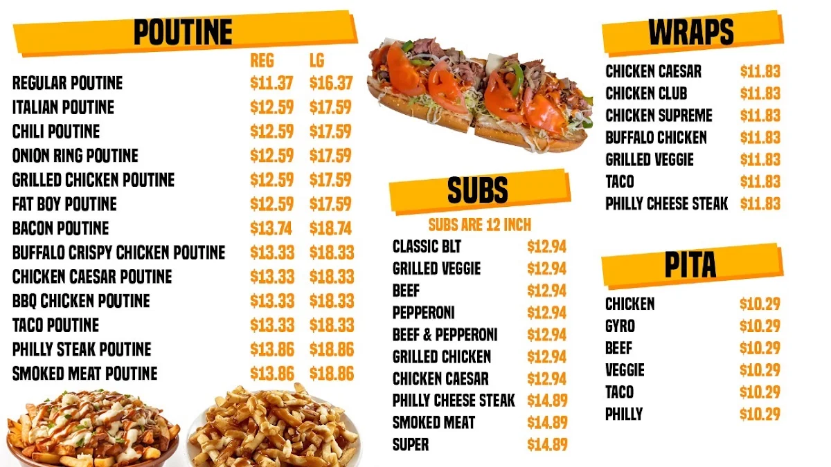 Menu, Karra's Burgers & Fries Morrisburg