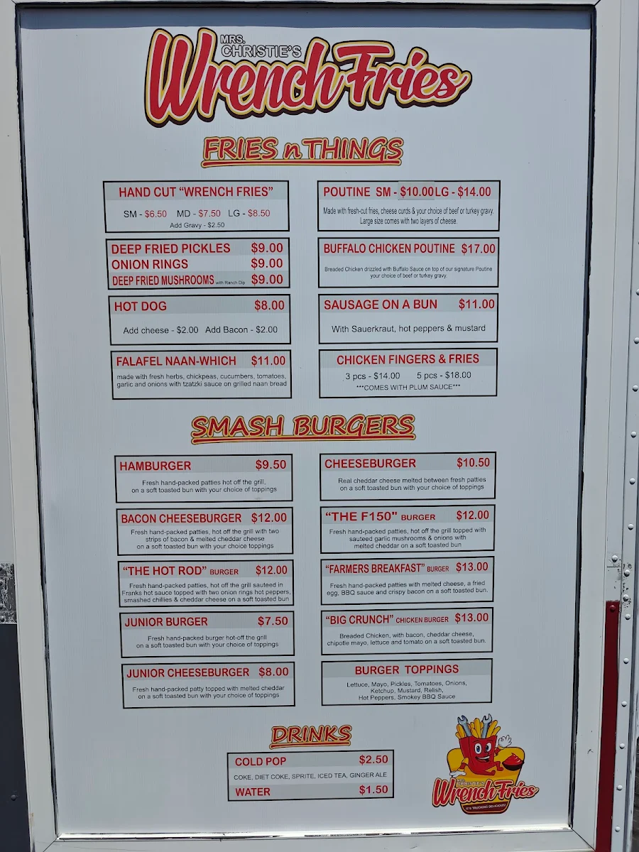 Menu, Mrs. Christie's Wrench Fries