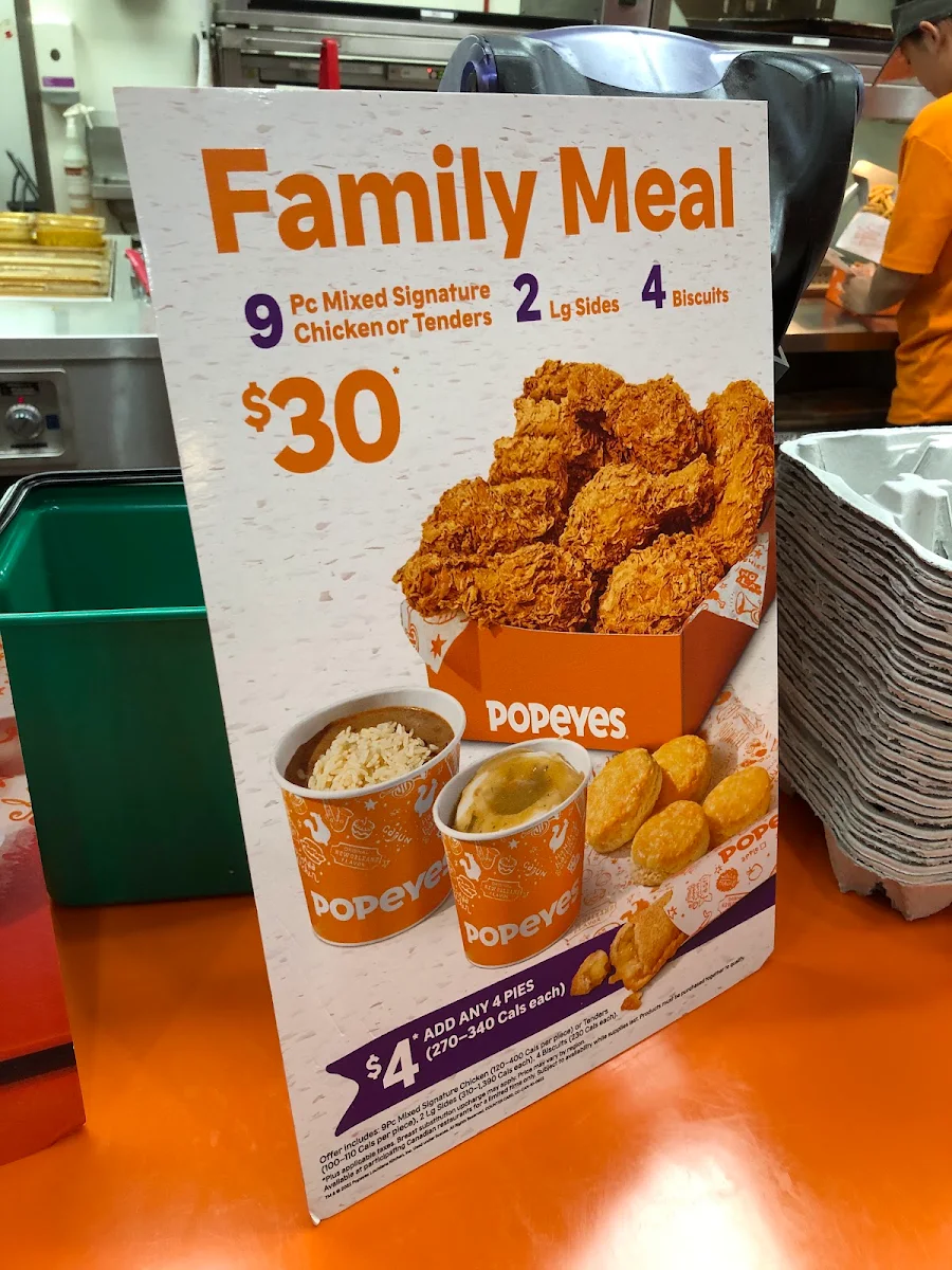 Menu, Popeyes Louisiana Kitchen
